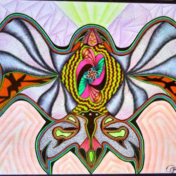 Dessin intitulée "Полет" par Sergei Burdyk, Œuvre d'art originale, Crayon