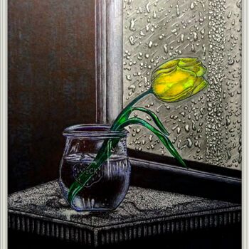 Рисунок под названием "Квітка Надії" - Сергей Бурдык, Подлинное произведение искусства, Цветные карандаши
