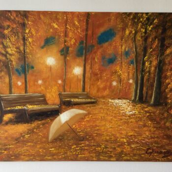 Painting titled "Autumn" by Sergei Jermolajev, Original Artwork, Oil
