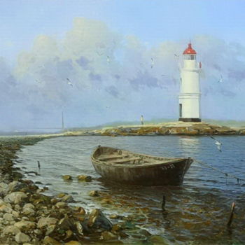 Картина под названием "Токаревский маяк" - Сергей Коновалов, Подлинное произведение искусства, Масло