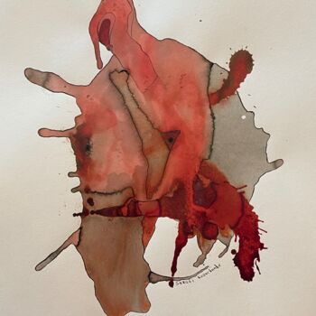 "Girl on a horse" başlıklı Tablo Sergei Kozachenko tarafından, Orijinal sanat, Mürekkep