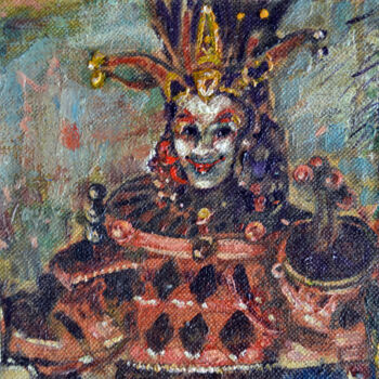 Peinture intitulée "Clown" par Sergei Lisitsyn, Œuvre d'art originale, Huile