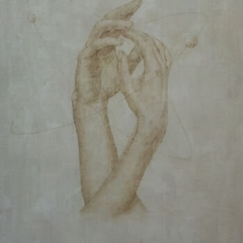 Картина под названием "Любовь" - Сергей Филкин, Подлинное произведение искусства, Масло Установлен на Деревянная рама для но…