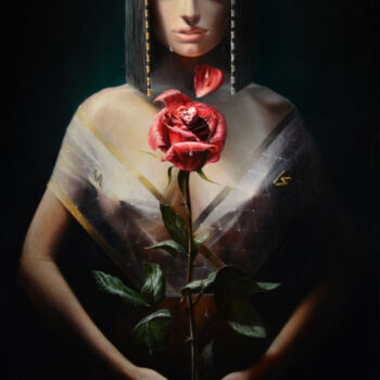 Картина под названием "Невеста. Богиня Иси…" - Сергей Гусев, Подлинное произведение искусства, Масло