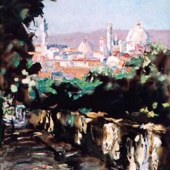Painting titled "Florence" by Sergej Jakovlev, Original Artwork, Oil
