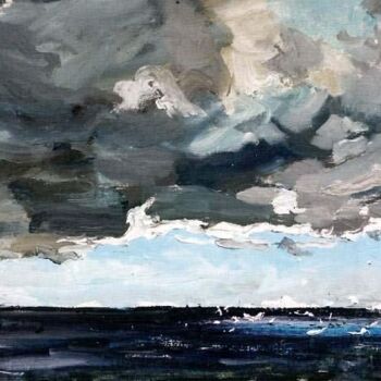 Painting titled "Clouds" by Sergej Jakovlev, Original Artwork