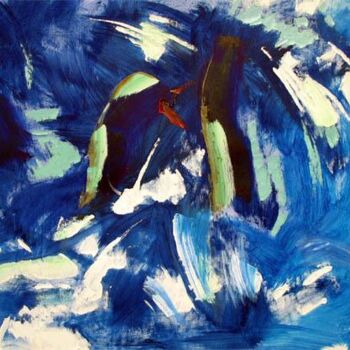 Malarstwo zatytułowany „Two Swans” autorstwa Sergej Jakovlev, Oryginalna praca