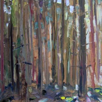 Painting titled "Forest. Afternoon" by Sergej Jakovlev, Original Artwork
