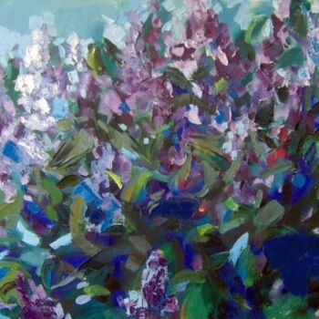 Painting titled "Lilac" by Sergej Jakovlev, Original Artwork