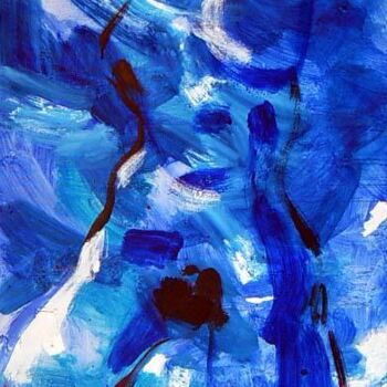 Pintura intitulada "Woman and Sea" por Sergej Jakovlev, Obras de arte originais