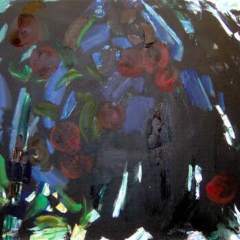 Peinture intitulée "Night Garden 2" par Sergej Jakovlev, Œuvre d'art originale