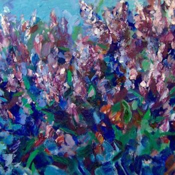 Peinture intitulée "Lilac" par Sergej Jakovlev, Œuvre d'art originale