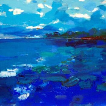 绘画 标题为“Blue Lake” 由Sergej Jakovlev, 原创艺术品
