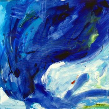 Peinture intitulée "Flying Swan" par Sergej Jakovlev, Œuvre d'art originale