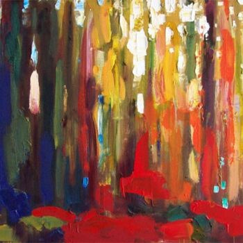 Malarstwo zatytułowany „Sunny Forest” autorstwa Sergej Jakovlev, Oryginalna praca