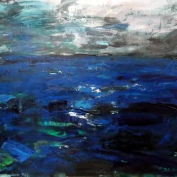 Peinture intitulée "Night Sea" par Sergej Jakovlev, Œuvre d'art originale