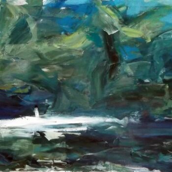 Painting titled "Lake of Gennesaret" by Sergej Jakovlev, Original Artwork