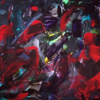 Peinture intitulée "Violet Hero" par Sergej Jakovlev, Œuvre d'art originale