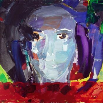 Painting titled "Face" by Sergej Jakovlev, Original Artwork