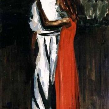 Painting titled "Jesus and Maria" by Sergej Jakovlev, Original Artwork, Oil