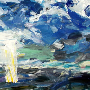 Painting titled "Sky" by Sergej Jakovlev, Original Artwork