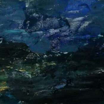 Картина под названием "Night" - Sergej Jakovlev, Подлинное произведение искусства, Акрил