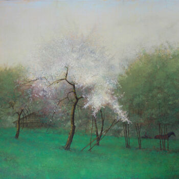Painting titled "Spring" by Sergej Pisarenko, Original Artwork, Oil