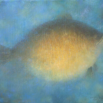 Pittura intitolato "Рыба" da Sergej Pisarenko, Opera d'arte originale, Olio
