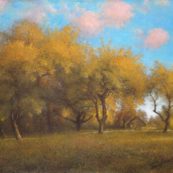 Painting titled "The lights of a sun" by Sergej Pisarenko, Original Artwork, Oil