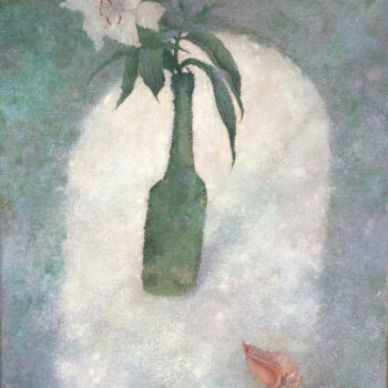 Painting titled "Lily" by Sergej Pisarenko, Original Artwork, Oil