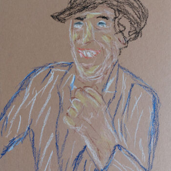 Zeichnungen mit dem Titel "Portrait of Adriano…" von Sergej Danko, Original-Kunstwerk, Pastell