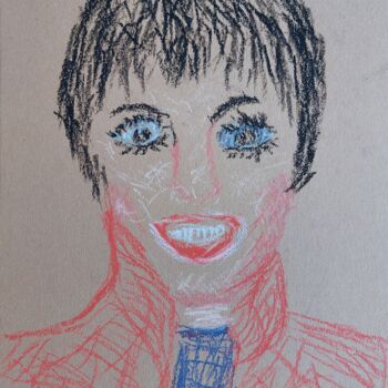 Desenho intitulada "Portrait of Liza Mi…" por Sergej Danko, Obras de arte originais, Pastel