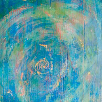 Painting titled "ellipsoïde" by Serge Leroux, Original Artwork, Acrylic Mounted on Other rigid panel