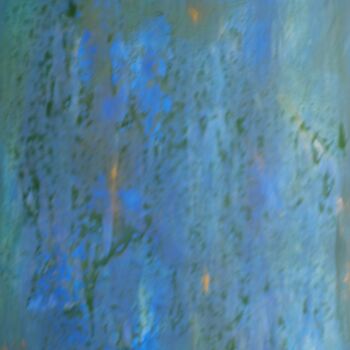 Peinture intitulée "Chute bleue 1" par Serge Leroux, Œuvre d'art originale, Acrylique Monté sur Autre panneau rigide