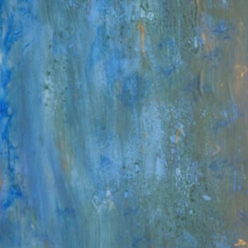 Картина под названием "Chute bleue 2" - Serge Leroux, Подлинное произведение искусства, Акрил Установлен на Другая жесткая п…
