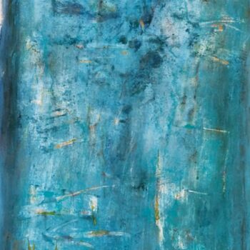Painting titled "Blue Land" by Serge Leroux, Original Artwork, Acrylic
