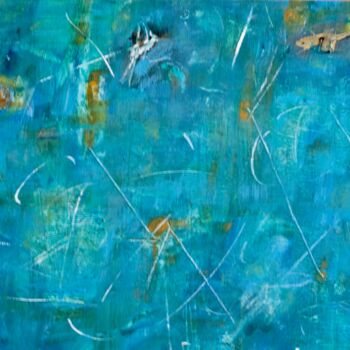 Pintura titulada "Jardin de mer" por Serge Leroux, Obra de arte original, Acrílico