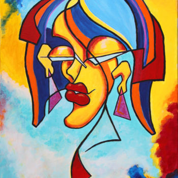 Painting titled "Jess" by Serge M, Original Artwork, Acrylic