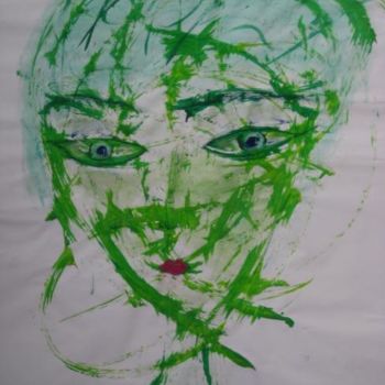 Peinture intitulée "La belle verte" par Sergentdelire, Œuvre d'art originale