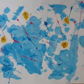 Pintura titulada "Surtout bleu" por Sergentdelire, Obra de arte original, Oleo