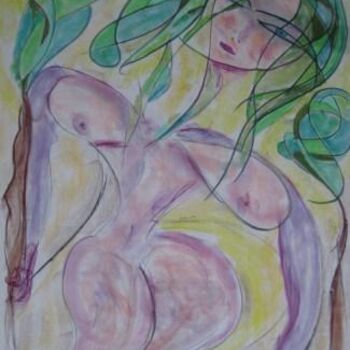 绘画 标题为“Cheveux verts” 由Sergentdelire, 原创艺术品, 油