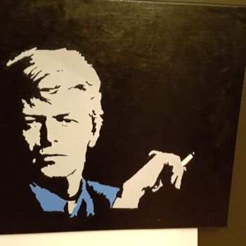 Painting titled "Bowie Oil on canvas" by Serge Tailler, Original Artwork, Oil