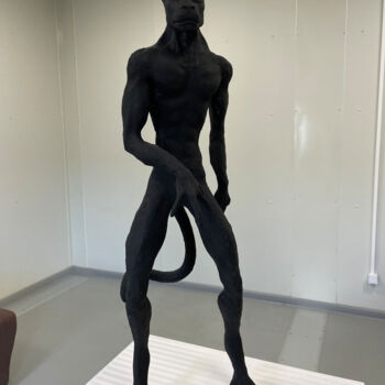 Sculptuur getiteld "Бестиал" door Sergey Artyukhov, Origineel Kunstwerk, Papier maché