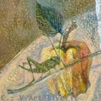 Painting titled "Butterflies. Detail…" by Sergey Chesnokov-Ladyzhesky, Original Artwork