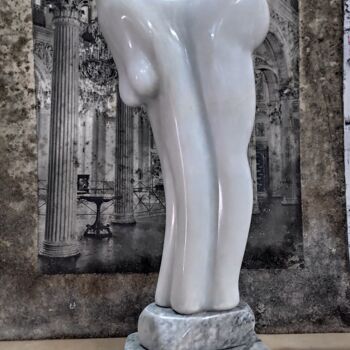Скульптура под названием "Очікування" - Sergey Davidovsky, Подлинное произведение искусства, Камень
