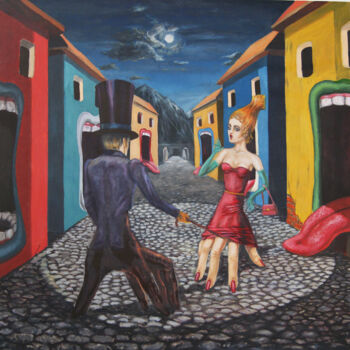 Картина под названием "offender" - Sergey Kirillov, Подлинное произведение искусства, Масло
