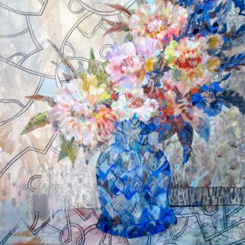 Картина под названием "Morning Bouquet" - Sergey Kostin, Подлинное произведение искусства, Акрил