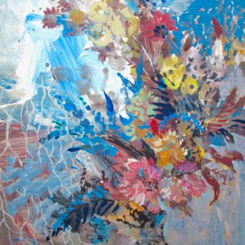 Schilderij getiteld "Flowers Passion" door Sergey Kostin, Origineel Kunstwerk, Acryl