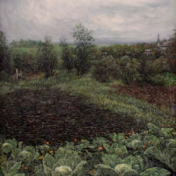 Malarstwo zatytułowany „late autumn” autorstwa Sergey Levin, Oryginalna praca, Olej