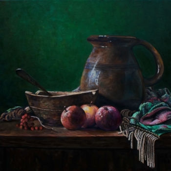 Painting titled "classic still life" by Sergey Levin, Original Artwork, Oil